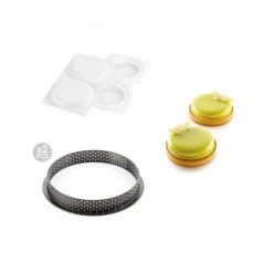Kit Moule Silicone 2 Tartes Ø 120mm Silikomart Professional