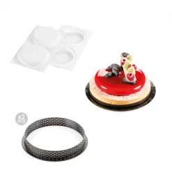 Kit Moule Silicone 2 Tartes Ø 150mm Silikomart Professional