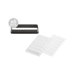 Kit Moule Silicone 6 Tartelettes Rectangle 120mm Silikomart Professional -pavoni shop kit moule silicone 6 tartelettes rectangle 120mm silikomart professional 2