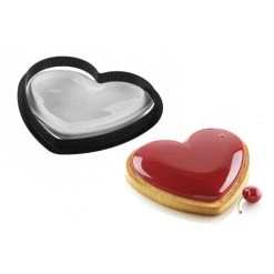 Kit Moule Silicone Tarte Cœur 20,5 X 19 Cm Silikomart Professional