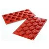 MALLARD FERRIERE Moule 18 Mini Gaufres Rondes En Silicone -pavoni shop moule 18 mini gaufres rondes en silicone