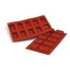MALLARD FERRIERE Moule Silicone Savarin Rectangle 6,1 X 4 Cm X H 2,6 Cm (x10) Silikomart -pavoni shop moule silicone 10 savarins rectangles 67 x 37 cm silikomart