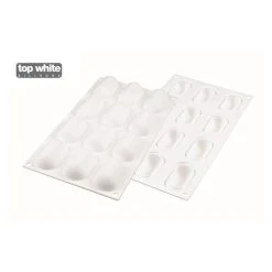 Moule Silicone 12 Minis Ovales Bombés 5,8 X 2,9 Cm 30ml SilikoMart Professional -pavoni shop moule silicone 12 minis ovales bombes 58 x 29 cm 30ml silikomart professional 2