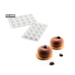 Moule Silicone 15 Ronds Bombés Ø45 X H20 Mm - 26ml SilikoMart Professional