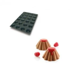 Moule Silicone 24 Briochettes Ø7,9 X 3,5 Cm 84ml SilikoMart Professional