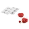 Moule Silicone 6 Coeurs Lovely 8,2 X 7,7 Cm X H 3,1 Cm Silikomart Professional -pavoni shop moule silicone 6 coeurs lovely 82 x 77 cm x h 31 cm silikomart professional