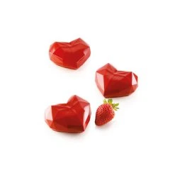 Alternative view of Moule Silicone 6 Coeurs Origami 82,6 X 74 X H35 Mm 110ml SilikoMart Professional