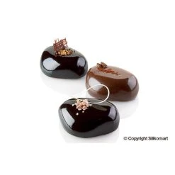 Moule Silicone 6 Galets 8,7 X 6,3 Cm 110ml SilikoMart Professional -pavoni shop moule silicone 6 galets 87 x 63 cm 110ml silikomart professional 1