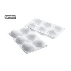 Moule Silicone 6 Galets 8,7 X 6,3 Cm 110ml SilikoMart Professional -pavoni shop moule silicone 6 galets 87 x 63 cm 110ml silikomart professional 2