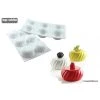 Moule Silicone 6 Palets Vrillés Samouraï 110ml Silikomart Professional -pavoni shop moule silicone 6 palets vrilles samourai 110ml silikomart professional