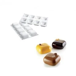 Moule Silicone 8 Carrés Bombés 6,1 X 6,1 Cm 100ml SilikoMart Professional