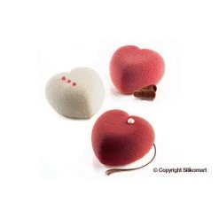 Alternative view of Moule Silicone 8 Coeurs Bombés 6,35 X 6,5 Cm 100ml SilikoMart Professional