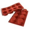Moule Silicone 8 Cylindres 6 Cm X H 3,5 Cm Silikomart -pavoni shop moule silicone 8 cylindres 6 cm x h 35 cm silikomart