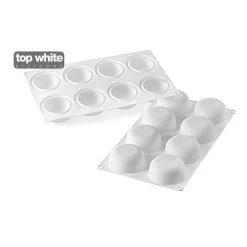 Moule Silicone 8 Ronds Bombés 85 Ml Silikomart Professional -pavoni shop moule silicone 8 ronds bombes 85 ml silikomart professional 2