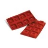 Moule Silicone Savarins Carrés 6,5 Cm X H 2,6 Cm (x8) Silikomart -pavoni shop moule silicone 8 savarins carres 65 cm x h 26 cm silikomart