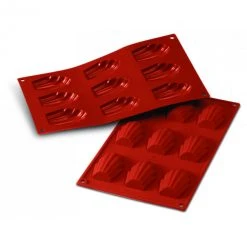 Moule Silicone 9 Madeleines 6,8 X 4,5 Cm Silikomart