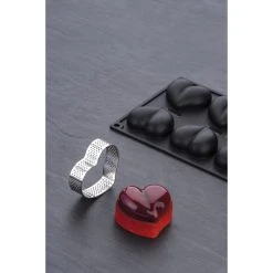 Moule Silicone Coeur 6,5 X 6 Cm X H 2,1 Cm (x8) Pavoflex -pavoni shop moule silicone coeur 65 x 6 cm x h 21 cm x8 pavoflex 2