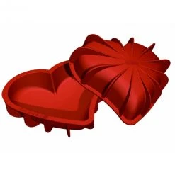 Moule Silicone Coeur Bombé Professionnel 205 X 186 Mm Silikomart