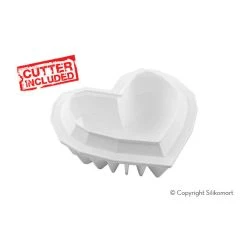 Alternative view of Moule Silicone Coeur Origami 15x13,5 Cm SilikoMart Professional