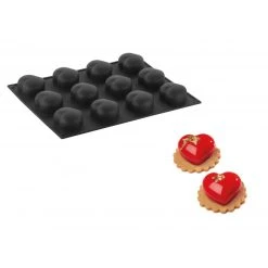 Moule Silicone Coeur Passion 7,1 X 6,6 Cm X H 3,8 Cm (x12) Pavoflex