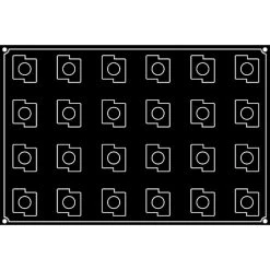 pavoni shop -pavoni shop moule silicone cube tekno 58 x 5 cm x h 5 cm x24 pavoflex 1