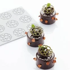 Moule Silicone Décor Cercles Ø 5 X H 0,2 Cm (x15) Pavoni