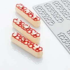 Moule Silicone Décor Cœur 12 X 2,7 X H 0,2 Cm (x10) Pavoni