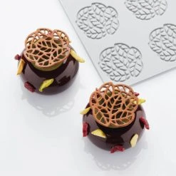 Moule Silicone Décor Feuilles Ø 5 X H 0,2 Cm (x15) Pavoni