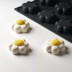Moule Silicone Marguerite 7,5 X 6,8 Cm X H 2,6 Cm (x12) Pavoflex