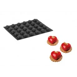 Moule Silicone Mini Coeur Passion 4 X 3 Cm X H 2 Cm (x30) Pavoflex