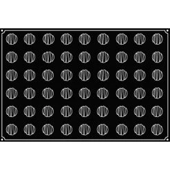 Alternative view of Moule Silicone Mini-Rond Rayé Ø 3,5 Cm X H 3 Cm (x54) Pavoflex