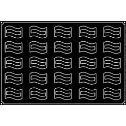pavoni shop -pavoni shop moule silicone rectangle vague 8 x 45 cm x h 4 cm x25 pavoflex 1