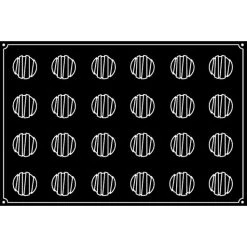 Alternative view of Moule Silicone Rond Rayé Ø 6 Cm X H 4,5 Cm (x24) Pavoflex